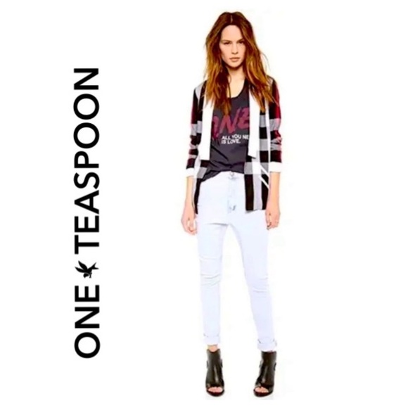 ❌SOLD❌- ONE TEASPOON Runaways Ultra Light Wash Skinny Leg Jeans - Size 24. - Picture 4 of 14